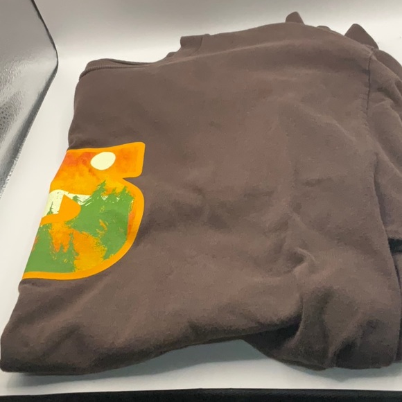 Vintage Burton Brown & Orange Graphic T-shirt Snowboarding - Picture 4 of 8